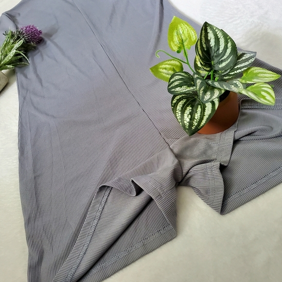 Solid Button Front Ribbed Jumpsuit - Picture 6 of 8